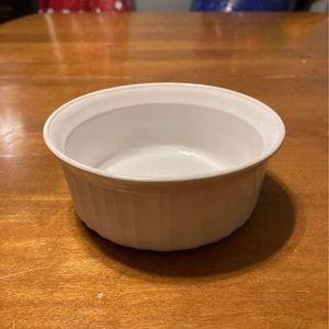 Vintage french white corning ware 500ml casserole dish 16oz 5.5"